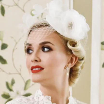 Vintage inspired Birdcage Bridal Fascinator by Lovett & Co