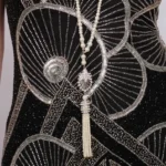VIntage inspired Long Deco Tassel Necklace by Lovett & Co