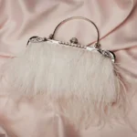 Vintage inspired Feather Bag with Diamante Clasp by Lovett & Co