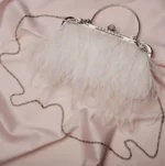 Vintage inspired Feather Bag with Diamante Clasp by Lovett & Co