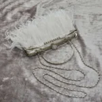 Vintage inspired Feather Bag with Diamante Clasp by Lovett & Co
