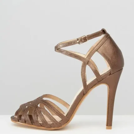 High Heel Bronze Sandals by True Decadence