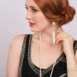 Vintage inspired Long Deco Tassel Earrings by Lovett & Co