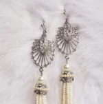 Vintage inspired Long Deco Tassel Earrings by Lovett & Co