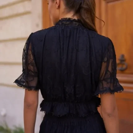 Bohemian Lace Crop Top by Choklate Paris in Black