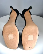 Dark Navy Midnight High Heel Sandals in Size 6 by Hobbs London