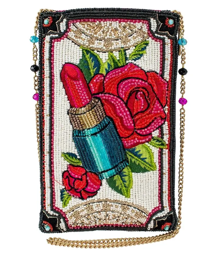 Beaded Crossbody phone bag Hello Gorgeous by Mary Frances.