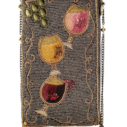 Beaded Crossbody phone bag Wine Pairing by Mary Frances