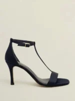 Dark Navy Midnight High Heel Sandals in Size 6 by Hobbs London