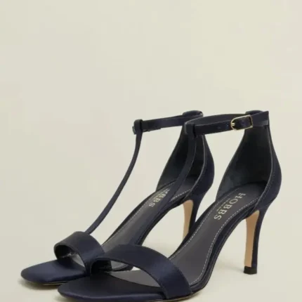Dark Navy Midnight High Heel Sandals in Size 6 by Hobbs London