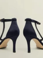Dark Navy Midnight High Heel Sandals in Size 6 by Hobbs London
