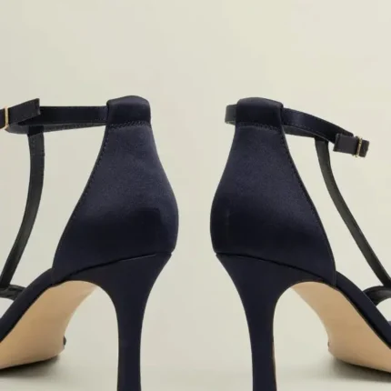 Dark Navy Midnight High Heel Sandals in Size 6 by Hobbs London