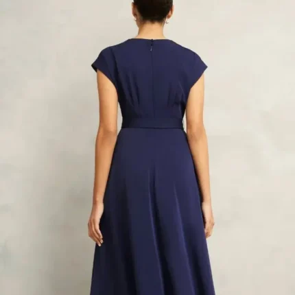 Dark Navy Midnight Dress in Petite Size 8 by Hobbs London