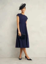 Dark Navy Midnight Dress in Petite Size 8 by Hobbs London