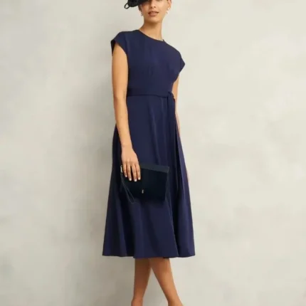 Dark Navy Midnight Dress in Petite Size 8 by Hobbs London