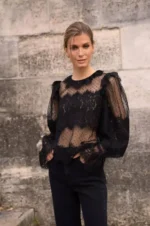 Claudine Collar Lace Top by Choklate Paris