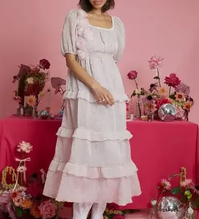 Corsage Tiered Midaxi Dress Size M by Neon Rose